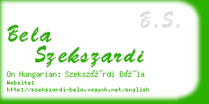 bela szekszardi business card